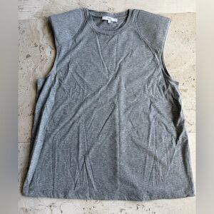 Tibi T-Shirt Program Padded Shoulder Sleeveless Top $175 Large